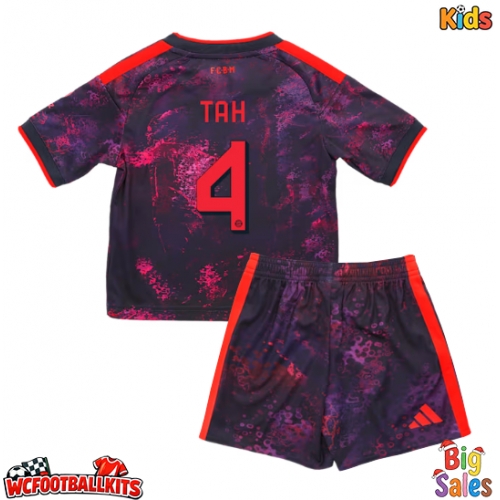 Bayern Munich Jonathan Tah #4 Replica Third Stadium Kit for Kids 2026-27 Short Sleeve (+ pants)